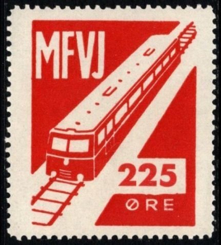 Vintage Denmark Private Railway Local Stamp MFVJ Railway Set/7 (Complete?) MNH