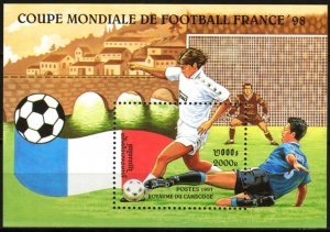 Cambodia 1997 Football Soccer World Cup France 1998 S/S MNH