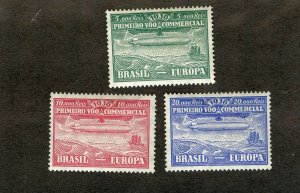 BRAZIL 1930 GRAF ZEPPELIN FLIGHT SCOTT #4CL1-4CL3 MINT NEVERHINGED-
