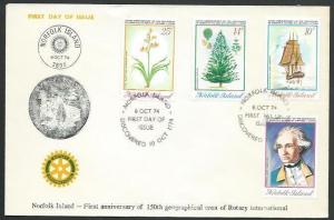 NORFOLK IS 1974 ROTARY FDC - Capt Cook Bicentenary.........................59663