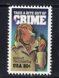 2102 * TAKE A BITE OUT OF CRIME *  U.S. Postage Stamps MNH