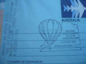 Australia - Aerogramme delivered by Hot Air Balloon.