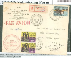 Vietnam/North (Democratic Republic) 323/325 Airmail to USA