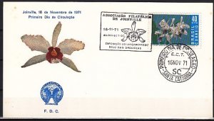 Brazil, Scott cat. 1203. Orchid issue. First day cover.