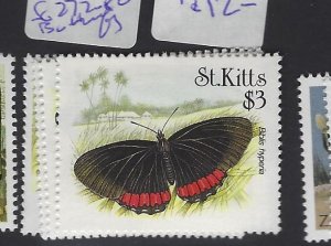 St Kitts & Nevis SC 272-80 Butterfly Set of 4 MOG (4gst) 