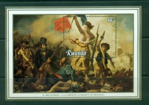 Rwanda #1109  VFMNH (1982 Delacroix Painting sheet) CV $3.00