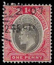 Southern Nigeria #11 Used; 1p King Edward VII (1903)