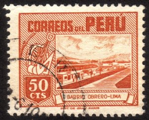 1951, Peru 50c, Used, Sc 440