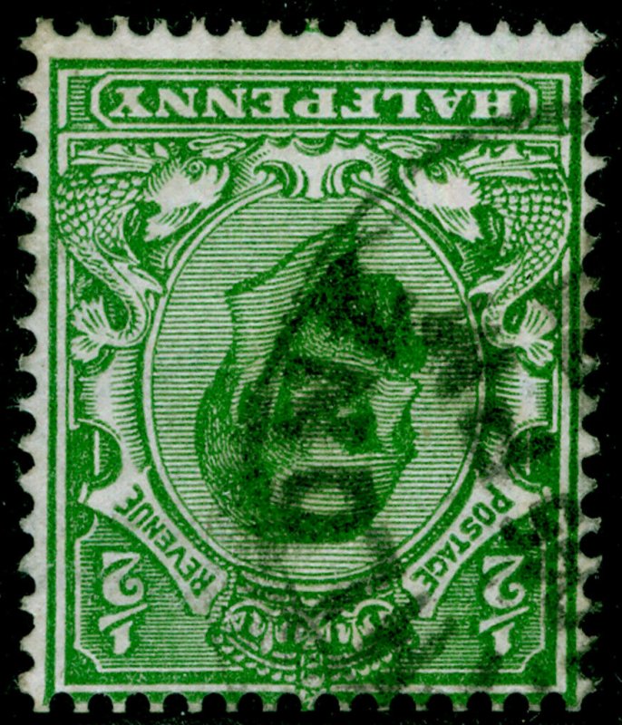 SG325 SPEC N2a(5), ½d green, FINE USED. DIE B. WMK INV.