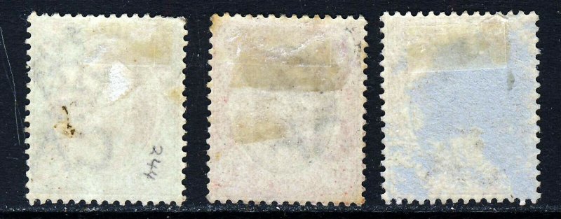 TRANSVAAL King Edward VII 1902 A Watermark Crown CA Group SG 244 to SG 246 MINT