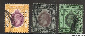 Hong Kong 118, 119a, 119c Used