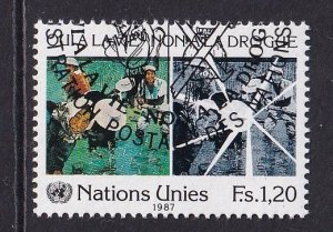 United Nations Geneva  #157 cancelled  1987   fight drug abuse  1.20fr