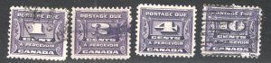 CANADA #J11-J14  VF Used  CV 23.00 ...   1150828