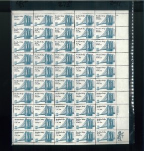 United States 20¢ Brooklyn Bridge Centennial Postage Stamp #2041 MNH Full Sheet