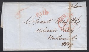 1845 Stampless Cover
