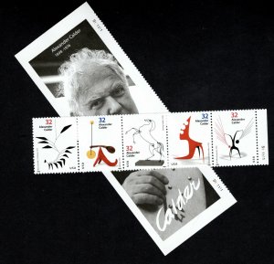 3198-3202 Alexander Calder (Plate # Strip of 5) MNH