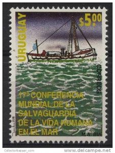 URUGUAY Sc#1572 MNH STAMP lifeguard vessel ship sea - Salvavidas barco