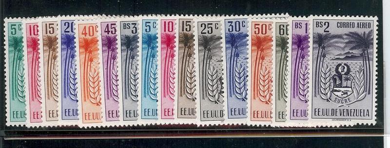 Venezuela,534-40,C428-36,Arms Sucre/Palms Sgls,**MNH**