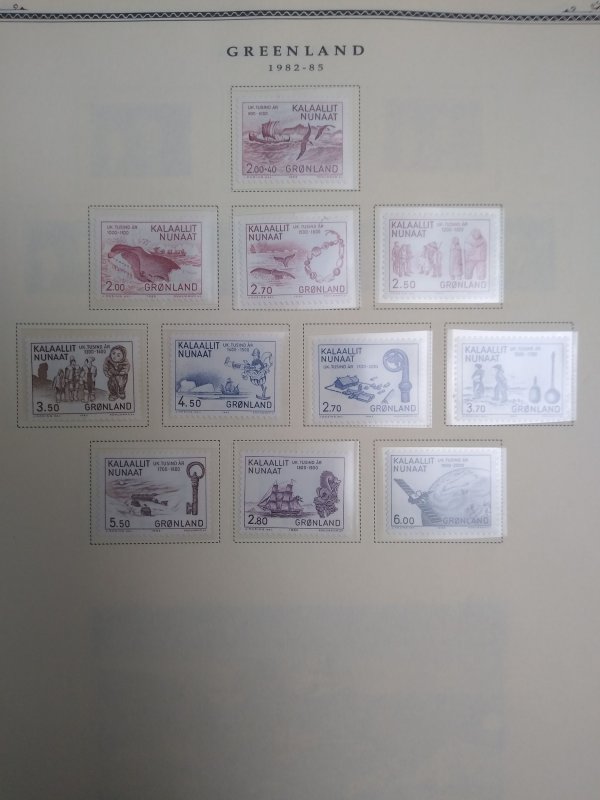 collection on pages Greenland 1971-87 mint most NH KY: CV $210