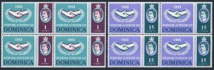 Dominica 187-188 blocks/4,MNH.Michel 183-184. Cooperation Year ICY-1965.