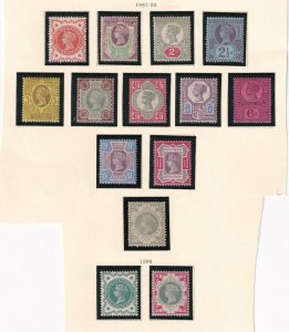 GB # 111-122+125-126 VF-MH Q/VICTORIA JUBILEES CAT VALUE $730+