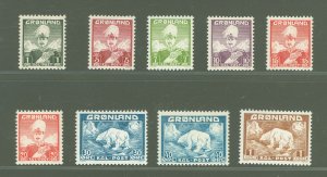 Greenland #1-9 Mint (NH) Single (Complete Set)