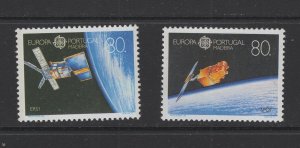 Portugal - Madeira #151-52a  (1991 Europa Space and s/s single) VFMNH  CV $4.75