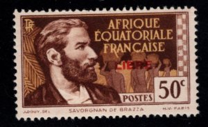 French Equatorial Africa Scott 97 MH* 1940 stamp Carmine overprint