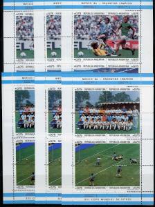 ARGENTINA SCOTT# 1569-70 MNH FULL SHEETLETS OF 8 EACH WORLD CUP SOCCER LOT OF 3