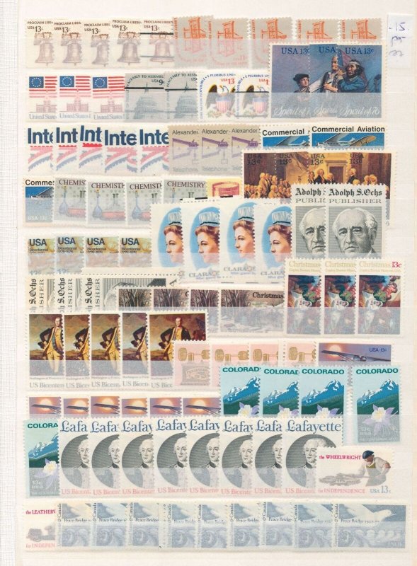 USA Mid Period Mainly MNH Mixture (400+) Face Apx $40+ ZK2309