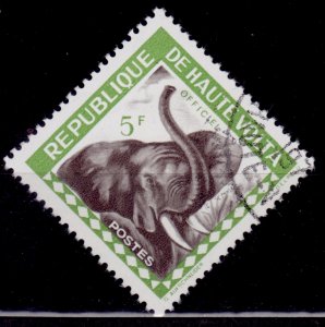 Upper Volta, 1963, Official, Elephant, 5F, used