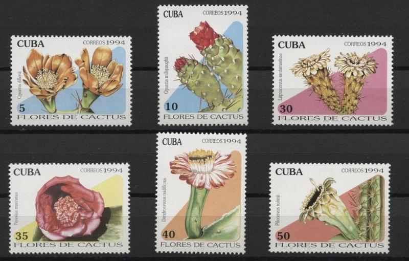 CUBA, FLOWERS 1994, MNH SET		