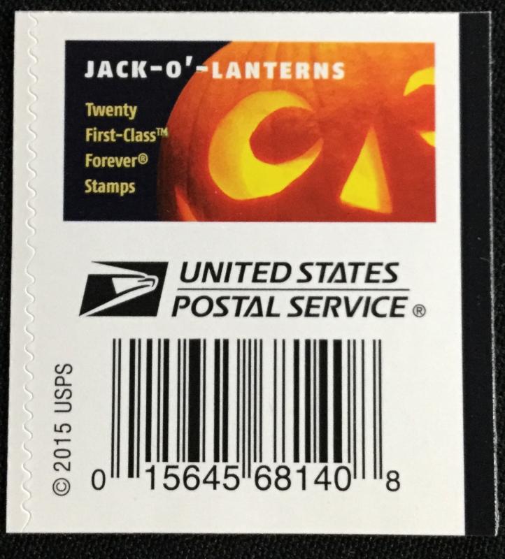 US #5137-5140 MNH Block of 4 Halloween Jack-O-Lanterns