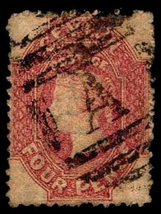 1863-67 Ceylon #50 Queen Victoria Wmk 1a - Used - Fine - CV$130.00 (ESP#3584)