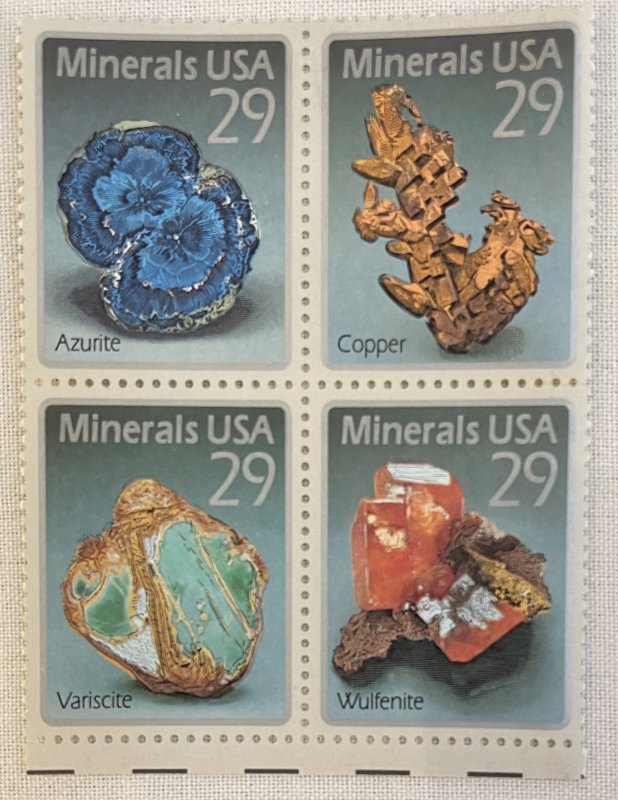 US 1992  Minerals Blk of 4 MNH OG 2703a