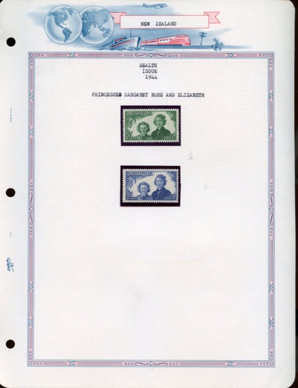 NEW ZEALAND HEALTH ISSUES: STAMPS & SHEETLETS 1933 1973 MINT NH ON PAGES