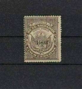 SINGLE STAMP EL SALVADOR LARGE REVENUE 1902 STAMP  REF 1950