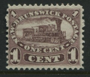 New Brunswick 1860 1 cent red lilac unused no gum