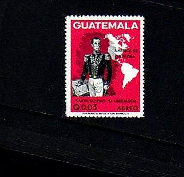 GUATEMALA - 1973 - SIMON  BOLIVAR - MAP - # C504  MINT!