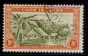 COOK ISLANDS GVI SG156, 8d olive-green & orange, FINE USED.