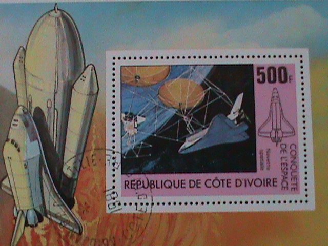 IVORY COAST-1981-CONQUEST OF THE SPACE--CTO S/S VF-FANCY CANCEL-HARD TO FIND