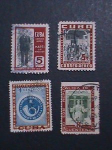 ​CUBA FOUR  VERY OLD USED CUBA-STAMP-VF WE SHIP TO WORLD WIDE AND COMBINE