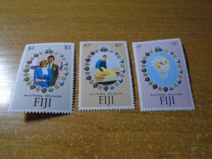 Royal Wedding, 1981  : Fiji  #  442-44  MNH