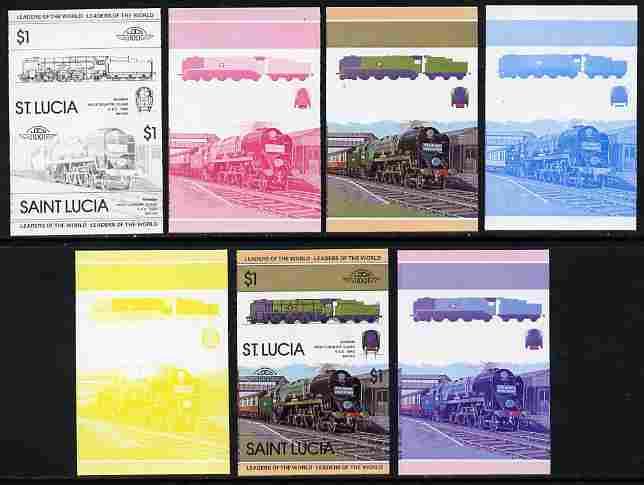 St Lucia 1983 Locomotives #1 (Leaders of the World) $1 Bo...