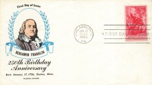 1073 3c BENJAMIN FRANKLIN - Fluegel cachet U/U