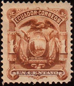 Ecuador, Sc , SG 13 Mint, Hinged - 1881 1c.  - Heraldic, ...
