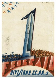 Eritrea 1936 Posta Militare Stempel Auf Militär Patriotisch Postkarte Sich Italy