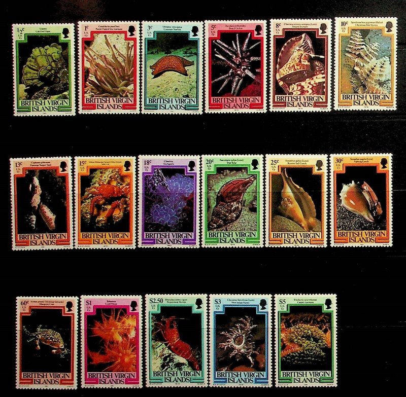 VIRGIN ISL. Sc 364-80 NH ISSUE OF 1979 - SEA LIFE