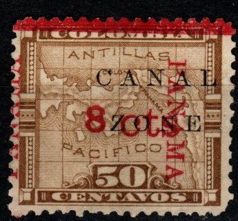 Canal Zone #20 F-VF Unused CV $35.00 (X2000)