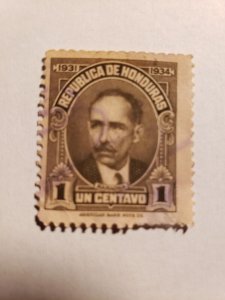 Stamp Latin America Honduras 1931 President Barauna 1c